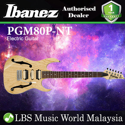 [Discontinued] Ibanez PGM80P-NT Paul Gilbert Premium Ash Body Electric Guitar Natural Satin (PGM80P NT)