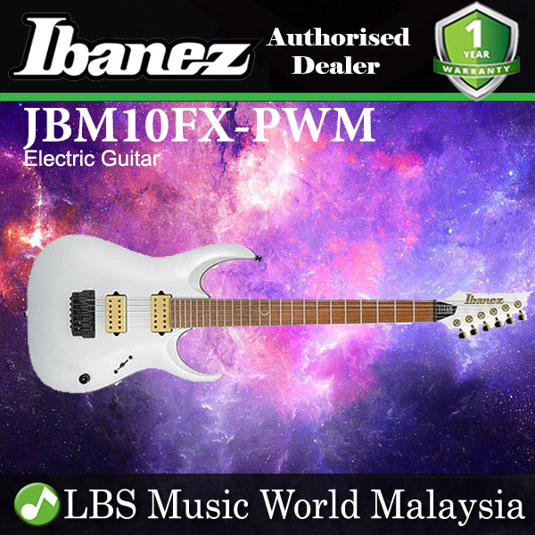 Ibanez JBM10FX-PWM Standard Nyatoh Body Jake Bowen Signature Electric Guitar Pearl White Matte (JBM10FX PWM)