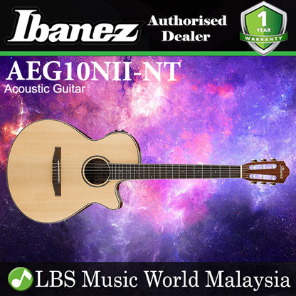 [Discontinued] Ibanez AEG10NII-NT Nylon String Acoustic Classical Guitar Natural High Gloss (AEG10NII-NT)