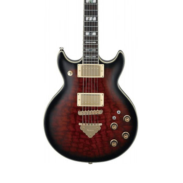 Ibanez AR325QA-DBS Standard Solid Okoume and Ash Top Body Electric Guitar Dark Brown Sunburst  (AR325QA DBS)