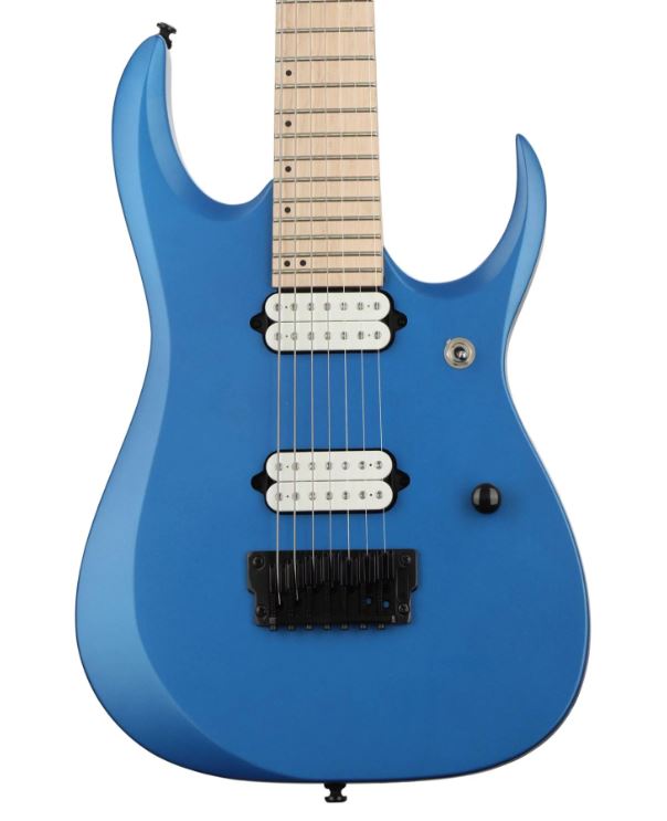 [Discontinued] Ibanez RGDIR7M-LBM 7 String Electric Guitar Cutaway Nyatoh Body Laser Blue Matte (RGDIR7M LBM)
