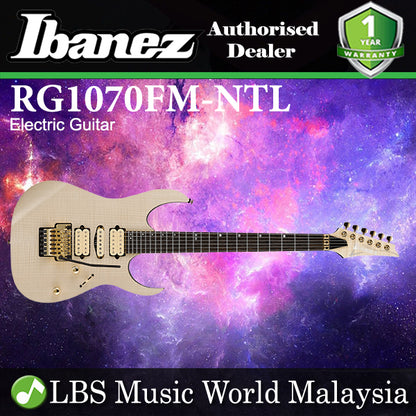 [Discontinued] Ibanez RG1070FM-NTL Premium African Mahogany Body Electric Guitar Natural Low Gloss (RG1070FM NTL)