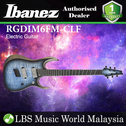 [Discontinued] Ibanez RGDIM6FM-CLF Nyatoh Body Electric Guitar Cerulean Blue Burst Flat (RGDIM6FM CLF)