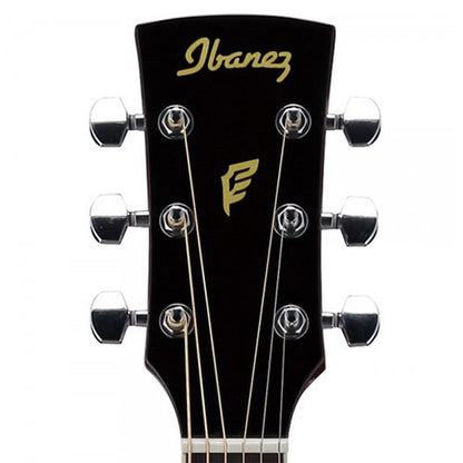 Ibanez PF15-BK Dreadnought Body Solid Spruce Top Acoustic Guitar High Gloss - Black (PF15)