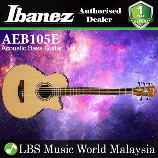 Ibanez AEB105E-NT AEB Body Spruce Top Acoustic Bass Guitar Natural High Gloss (AEB105E)