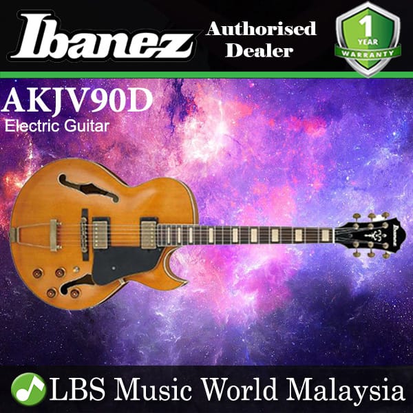 [Discontinued] Ibanez AKJV90D Hollow Body Spruce Top Dark Amber Low Gloss Electric Guitar (AKJV90D)