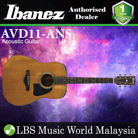 [Discontinued] Ibanez AVD11-ANS Dreadnought Body Thermo Aged Top Acoustic Guitar Antique Natural Semi Gloss (AVD11)