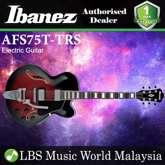 Ibanez AFS75T-TRS Hollow Body Maple Top Transparent Red Sunburst Electric Guitar (AFS75T)