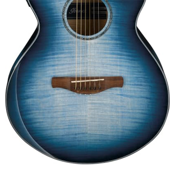 Ibanez AEWC400-IBB AEWC Body Solid Top Acoustic Electric Guitar Indigo Blue Burst High Gloss (AEWC400)