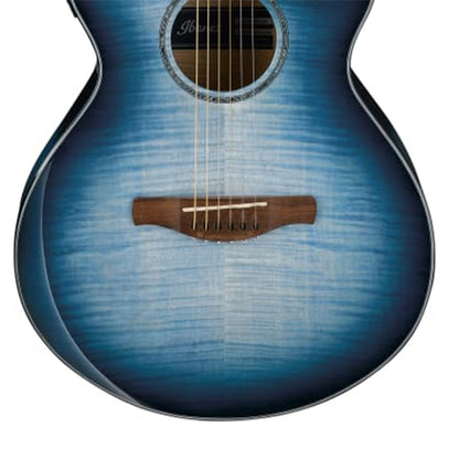 Ibanez AEWC400-IBB AEWC Body Solid Top Acoustic Electric Guitar Indigo Blue Burst High Gloss (AEWC400)