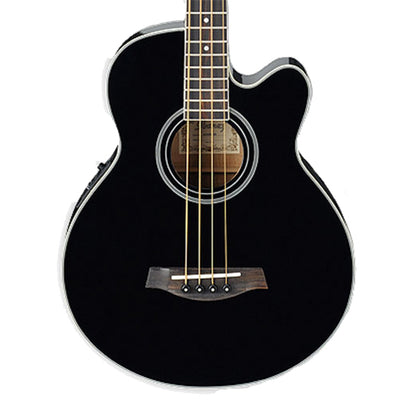 Ibanez AEB8E-BK AEB Body Spruce Top Acoustic Bass Guitar High Gloss Black (AEB8E)