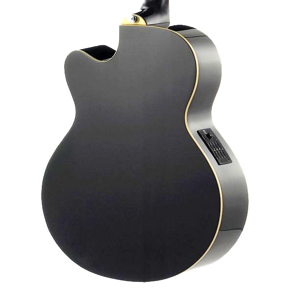 Ibanez AEB8E-BK AEB Body Spruce Top Acoustic Bass Guitar High Gloss Black (AEB8E)