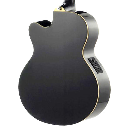 Ibanez AEB8E-BK AEB Body Spruce Top Acoustic Bass Guitar High Gloss Black (AEB8E)