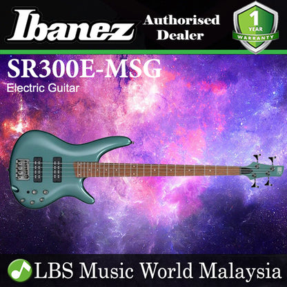 Ibanez SR300E-MSG Standard Nyatoh Body 4 String Electric Bass Guitar Metallic Sage Green (SR300E MSG)