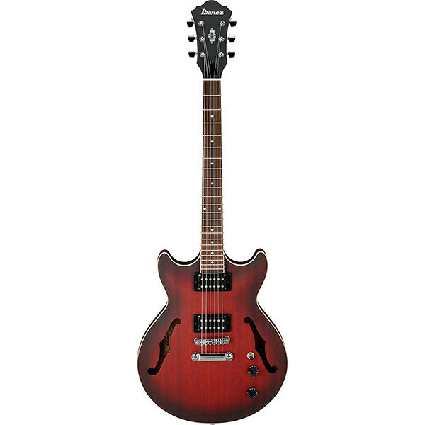Ibanez AM53-SRF Hollow Body Sapele Top Electric Guitar Sunburst Red Flat (AM53SRF)