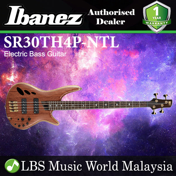 Ibanez SR30TH4P-NTL Premium 30th Anniversary Mahogany 4 String Electric Bass Guitar Natural Low Gloss (SR30TH4P NTL)