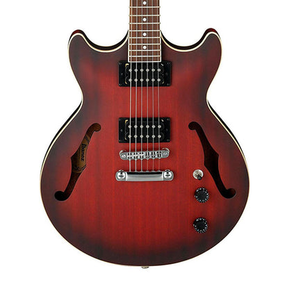 Ibanez AM53-SRF Hollow Body Sapele Top Electric Guitar Sunburst Red Flat (AM53SRF)