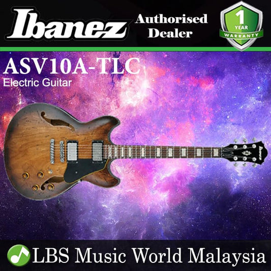 Ibanez ASV10A-TLC Artcore Hollow Body Maple Top Electric Guitar Tobacco Burst Low Gloss (ASV10A)