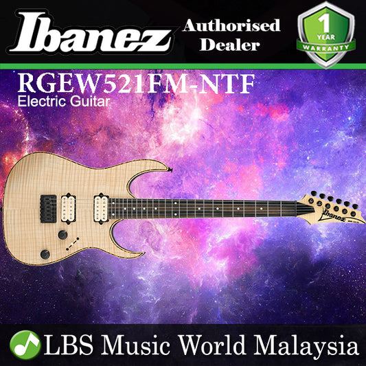 [Discontinued] Ibanez RGEW521FM-NTF Nyatoh Body Electric Guitar Natural Flat (RGEW521FM NTF)