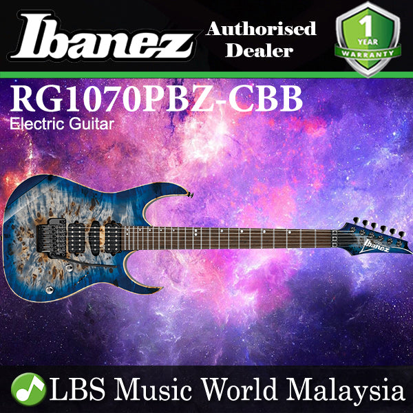 [Discontinued] Ibanez RG1070PBZ-CBB Premium American Basswood Body Eletric Guitar Cerulean Blue Burst (RG1070PBZ CBB)