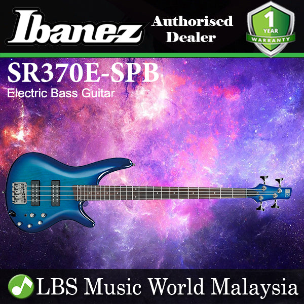 [Discontinued] Ibanez SR370E-SPB Standard Maple Body 4 String Electric Bass Guitar Sapphire Blue (SR370E SPB)