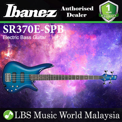 [Discontinued] Ibanez SR370E-SPB Standard Maple Body 4 String Electric Bass Guitar Sapphire Blue (SR370E SPB)