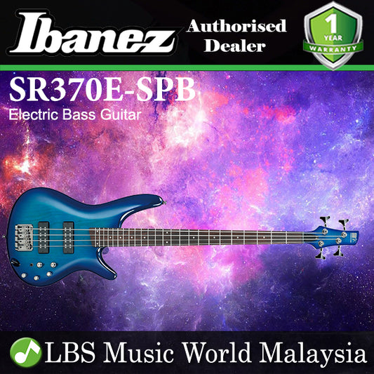 [Discontinued] Ibanez SR370E-SPB Standard Maple Body 4 String Electric Bass Guitar Sapphire Blue (SR370E SPB)