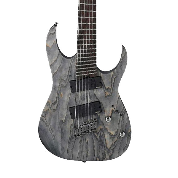 [Discontinued] Ibanez RGIF7-BKS HH Fanned Fret 7 String Electric Guitar Black Stained (RGIF7 BKS)