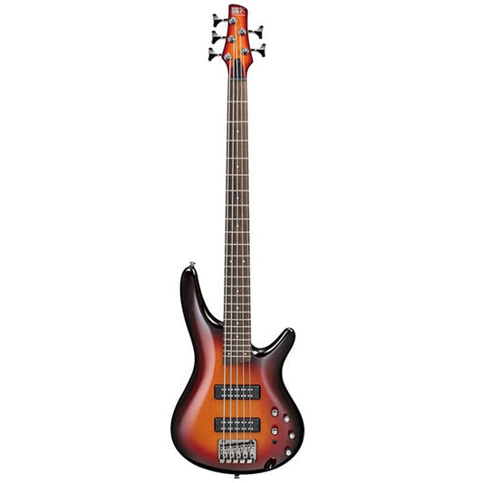 Ibanez SR375E-AWB Standard Maple Body 5 String Electric Bass Guitar Aged Whiskey Burst (SR375E AWB)