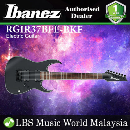 [Discontinued] Ibanez RGIR37BFE-BKF 7 String Electric Guitar Mahogany Body Black Flat (RGIR37BFE BKF)