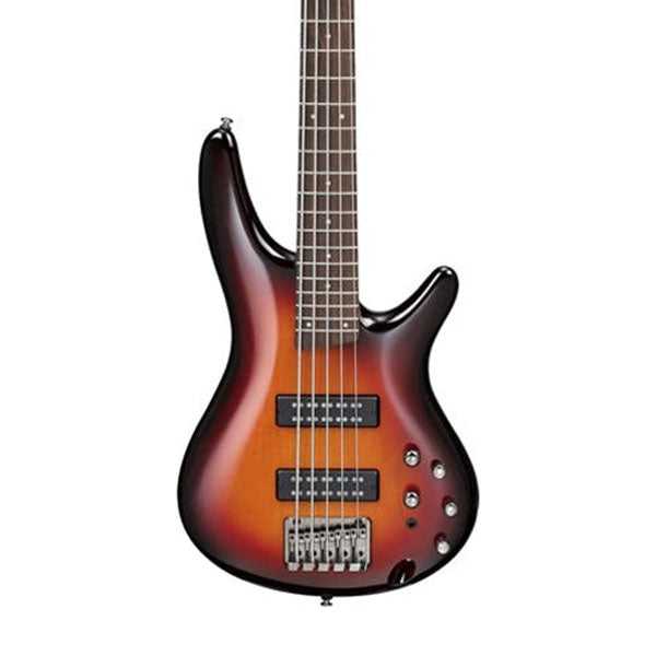 Ibanez SR375E-AWB Standard Maple Body 5 String Electric Bass Guitar Aged Whiskey Burst (SR375E AWB)