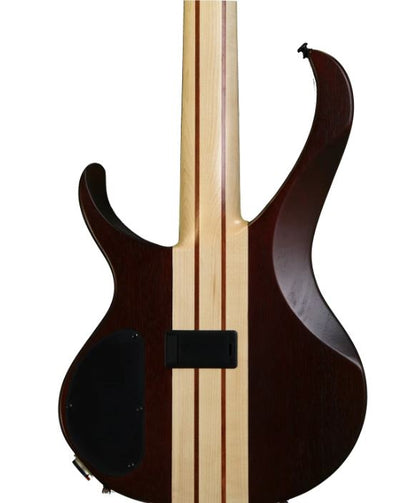 Ibanez BTB33-NTF 5 String Ash Top Mahogany Wing Body Standard Workshop Electric Bass Guitar Natural Flat (BTB33)