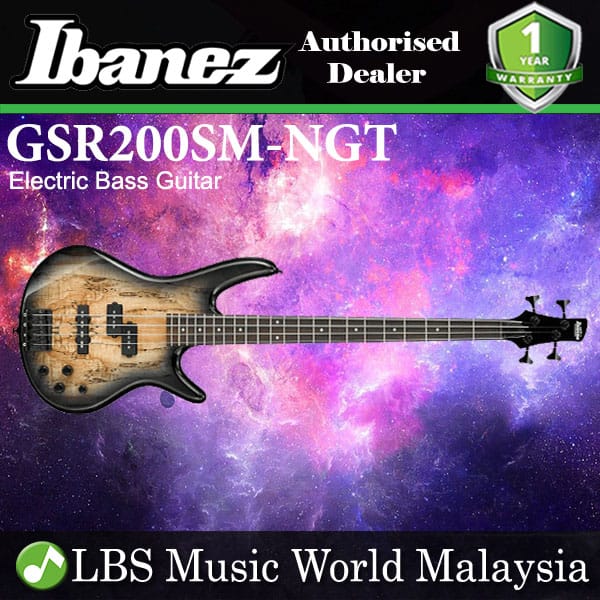 Ibanez GIO GSR200SM-NGT Standard Poplar Body with Spalted Maple Top 4 String Electric Bass Guitar Natural Grey Burst (GSR200SM)
