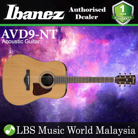 [Discontinued] Ibanez AVD9-NT Dreadnought Body Thermo Aged Solid Natural High Gloss Acoustic Guitar (AVD9)