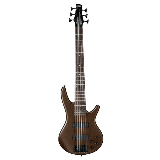 Ibanez GSR206B-WNF Standard Mahogany Body 6 String Electric Bass Guitar Walnut Flat (GSR206B WNF)