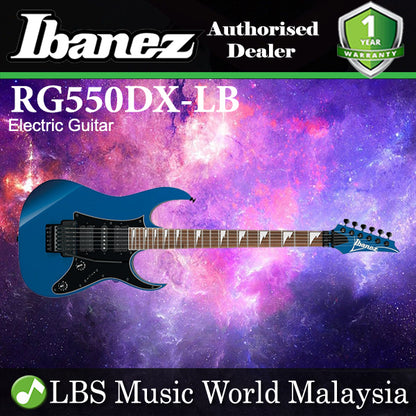 [Discontinued] Ibanez RG550DX-LB Genesis Collection Basswood Body Electric Guitar Laser Blue (RG550DX LB)