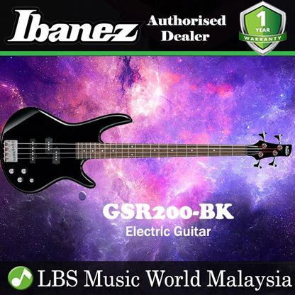 Ibanez GIO GSR200-BK Black 4-String Electric Bass (GSR200)