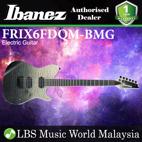 [Discontinued] Ibanez FRIX6FDQM-BMG Nyatoh Body with Maple Top Iron Label Electric Guitar Black Mirage Gradation (FRIX6FDQM-BMG)