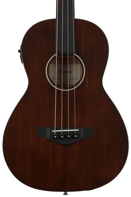 Ibanez AVNB1FE-BV Parlor Solid Top Acoustic Bass Guitar Brown Violin Semi Gloss (AVNB1FE)