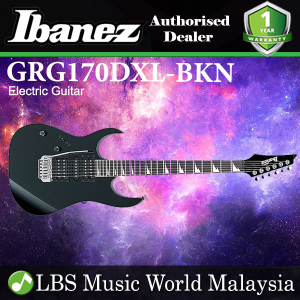 Ibanez GRG170DXL-BKN Standard Basswood Body with Tremolo Electric Guitar (GRG170DXL BKN)