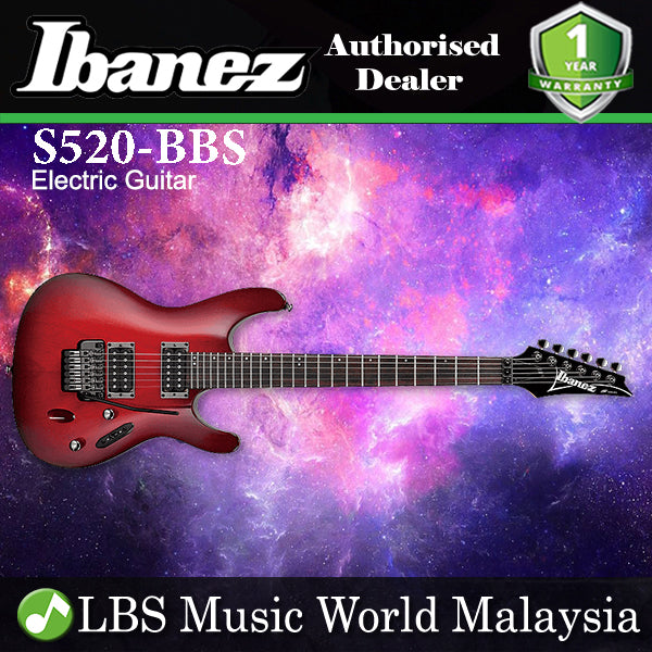 Ibanez S520 Meranti body Electric Guitar - BlackBerry Sunburst (S 520)