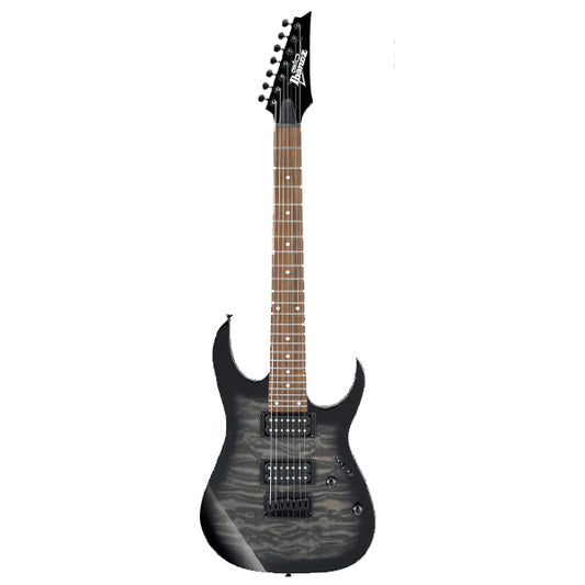 Ibanez GRG7221QA-TKS Standard 7 String Poplar Body Electric Guitar Transparent Black Sunburst (GRG7221QA TKS)