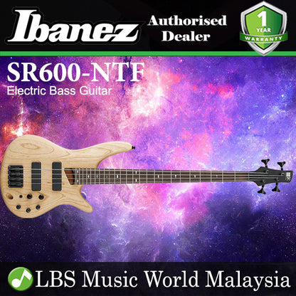 [Not Available] Ibanez SR600-NTF Standard Ash Body 4 String Electric Bass Guitar Natural Flat (SR600 NTF)