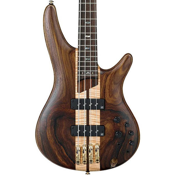 [Discontinued] Ibanez SR1600-NTF Premium Mahogany Body with Flamed Maple Top 4 String Electric Bass Guitar With Case Natural Flat (SR1800 NTF)