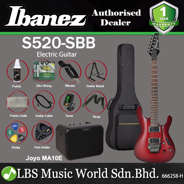 Ibanez S520 Meranti body Electric Guitar - BlackBerry Sunburst (S 520)