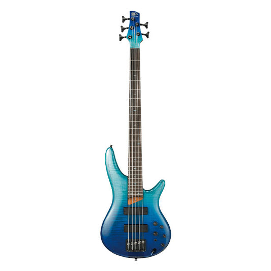 Ibanez SR875-BRG Standard Mahogany Body 5 String Electric Bass Guitar Blue Reef Gradation (SR875 BRG)