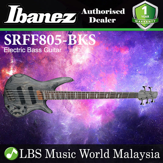 Ibanez SRFF805-BKS 5 String Electric Bass Workshop Guitar Black Stained  (SRFF805-BKS)