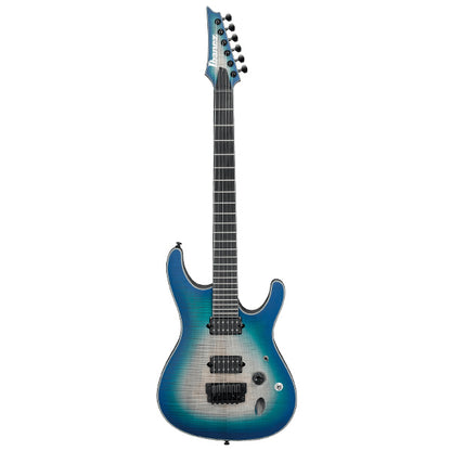 [Discontinued] Ibanez SIX6FDFM Iron Label S Series Flamed Maple Top Blue Space Burst Electric Guitar (SIX6FDFM BCB)