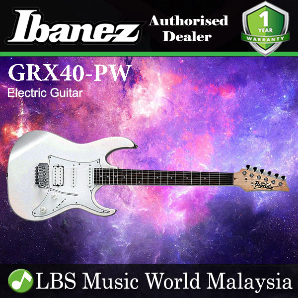 Ibanez Gio GRX40-PW Poplar Body with Tremolo Electric Guitar Pearl White (GRX40 PW)