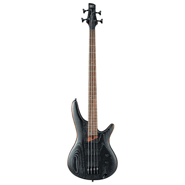 Ibanez SR670-SKF Standard Mahogany body with Ash Top 4 String Electric Bass Guitar Silver Wave Black Flat (SR670 SKF)